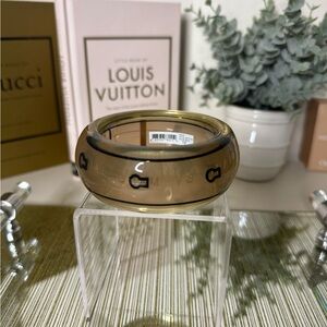 Marc by Marc Jacobs Chunky Nude, Black, and Gold Thick Bangle